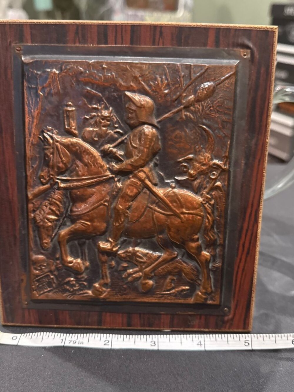 Knight Death and the Devil Copper Plaque 4 in. X 5.5 in.